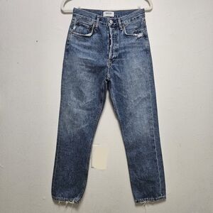 AGOLDE Riley High Rise Straight Crop Jeans Womens Button Fly Sz 25 (A056C-983)